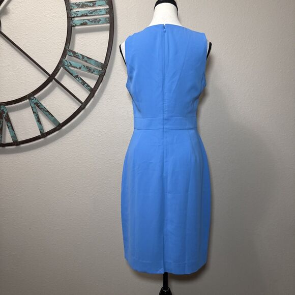 J Crew Dress 4 NWOT Cornflower Blue Sleeveless Lined Sheath - Picture 2 of 5
